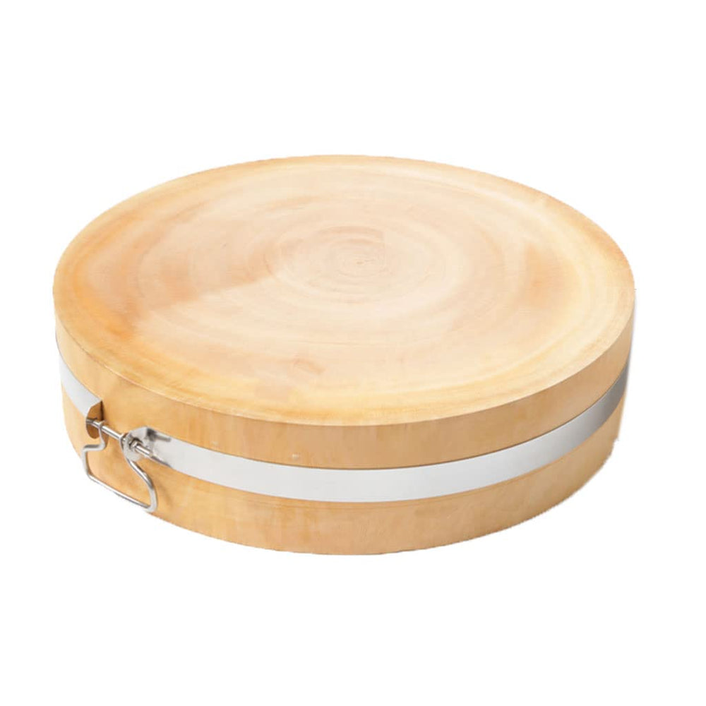 Round Wooden Cutting Board with Handles