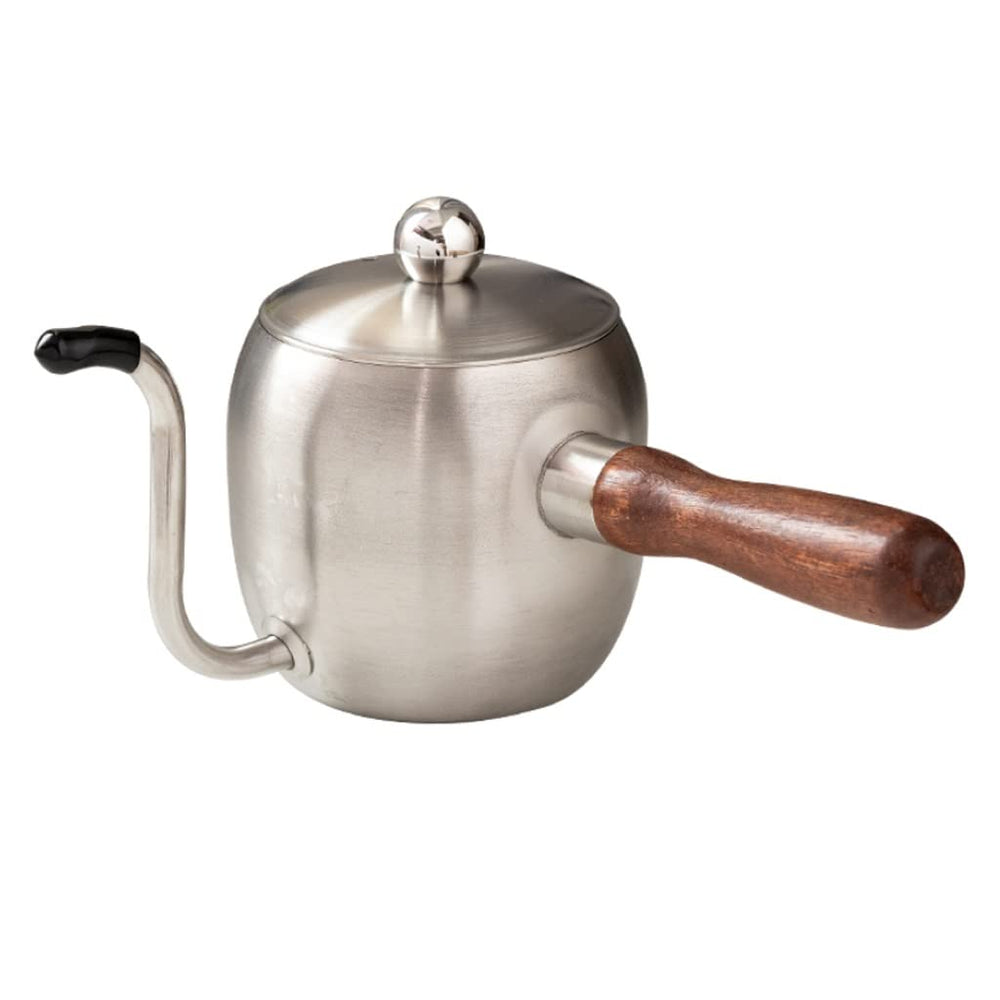 Stainless Steel Gooseneck Stovetop Coffee Kettle with Wooden Handle