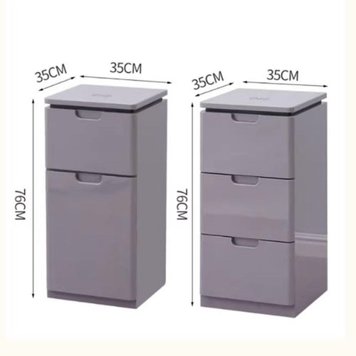 3-Tier Rolling Storage Cart with Clear Top and Wheels