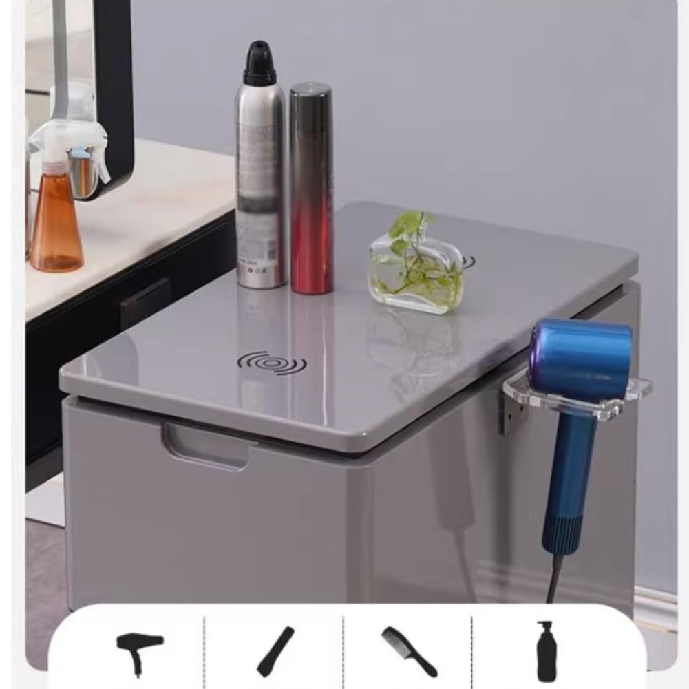 3-Tier Rolling Storage Cart with Clear Top and Wheels
