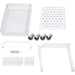 3-Tier Metal Rolling Utility Cart with Locking Wheels