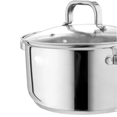 9-Piece Stainless Steel Cookware Set with Glass Lids
