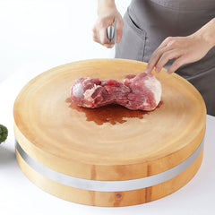 Round Wooden Cutting Board with Handles
