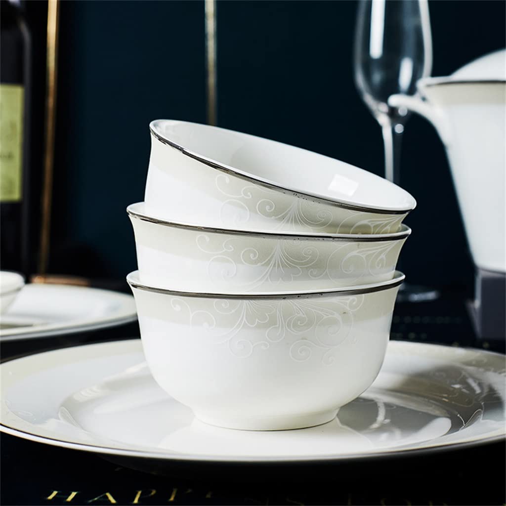 ZUIAI European Kitchenware Ceramic Tableware Set 56 Piece Tableware Dish Set