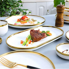 Nordic Porcelain Dinner Plate Set
