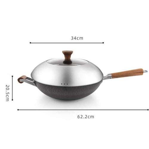 34cm Iron Wok Pan