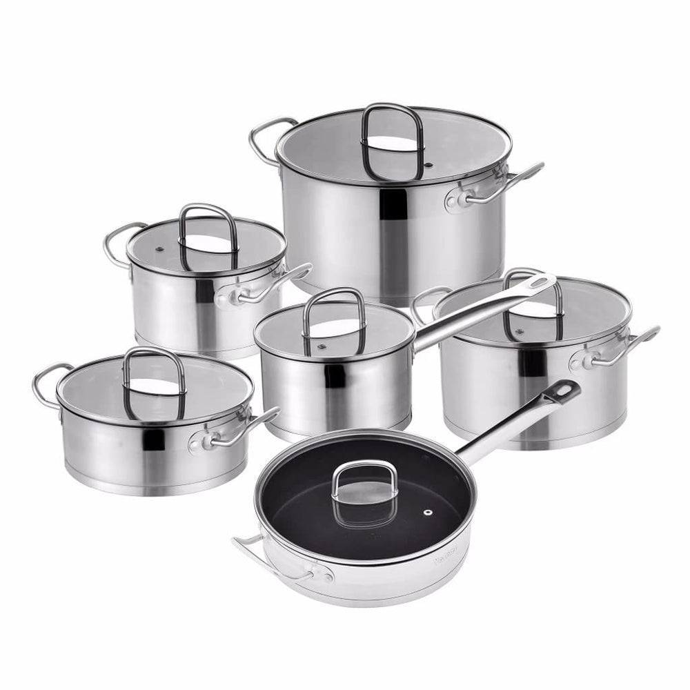 12-Piece Stainless Steel Cookware Set