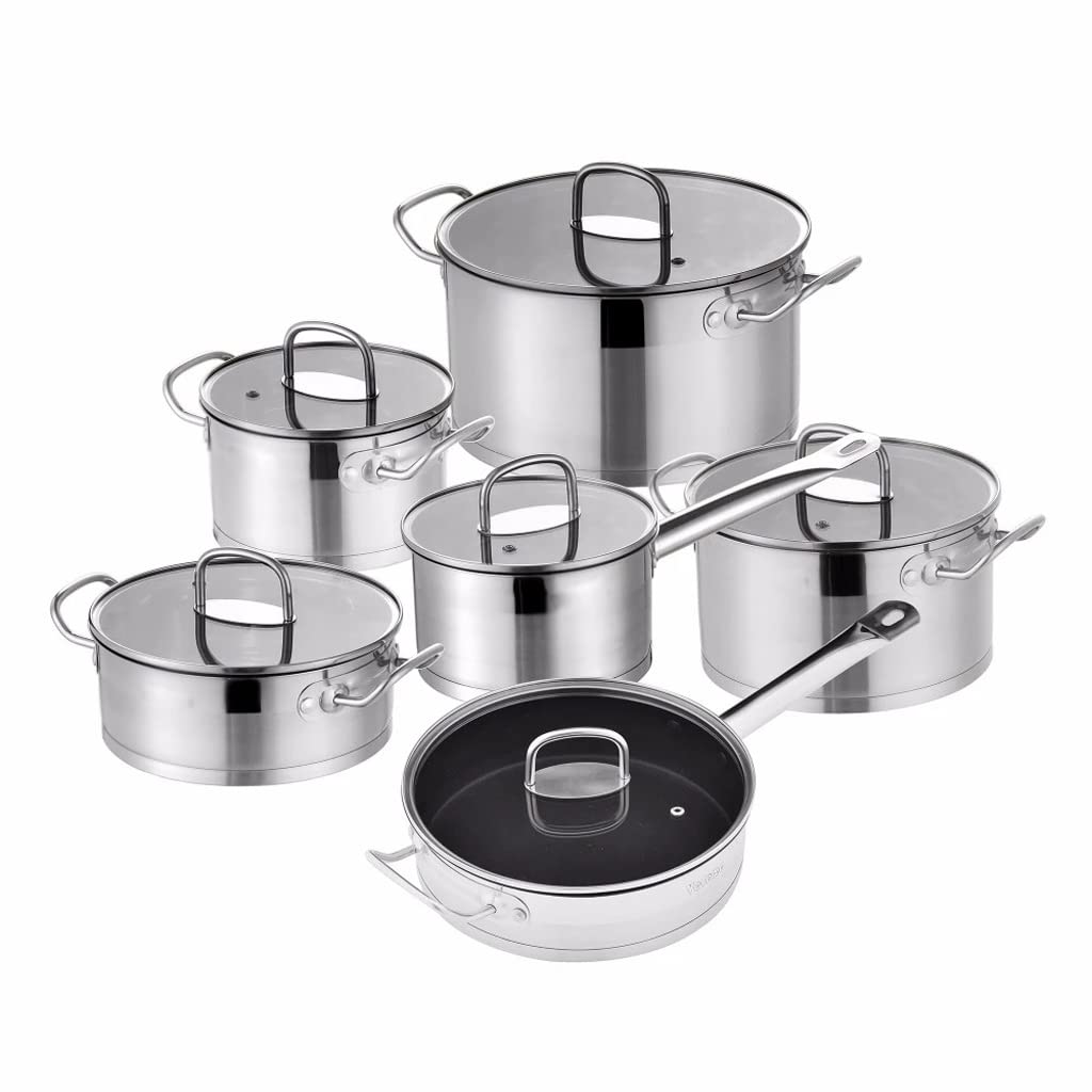 12-Piece Stainless Steel Cookware Set