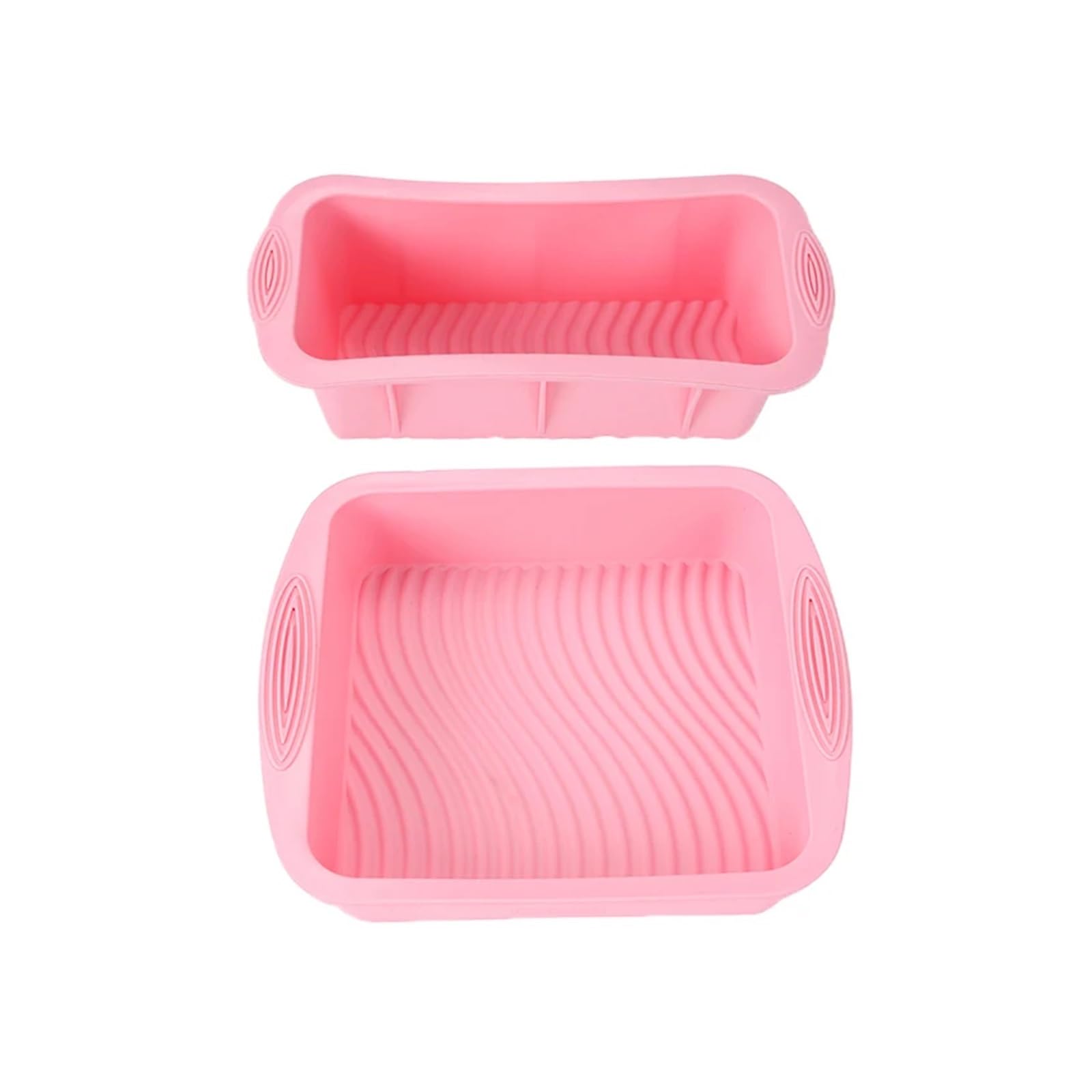 Pink Nonstick Silicone Bakeware Set Compatible For Baking Cake Pan