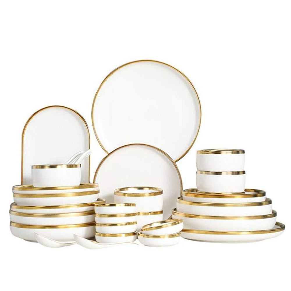Nordic Porcelain Dinner Plate Set