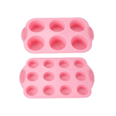 Pink Nonstick Silicone Bakeware Set Compatible For Baking Cake Pan