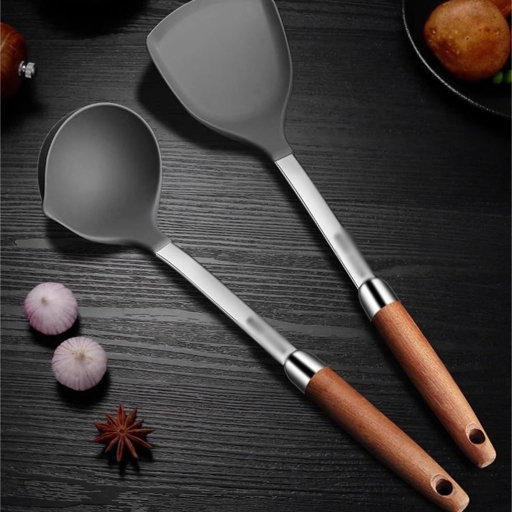 ZUIAI Kitchen Utensil Sets Non-Stick Long Shank Matter Mixture Shovel Dinnerware