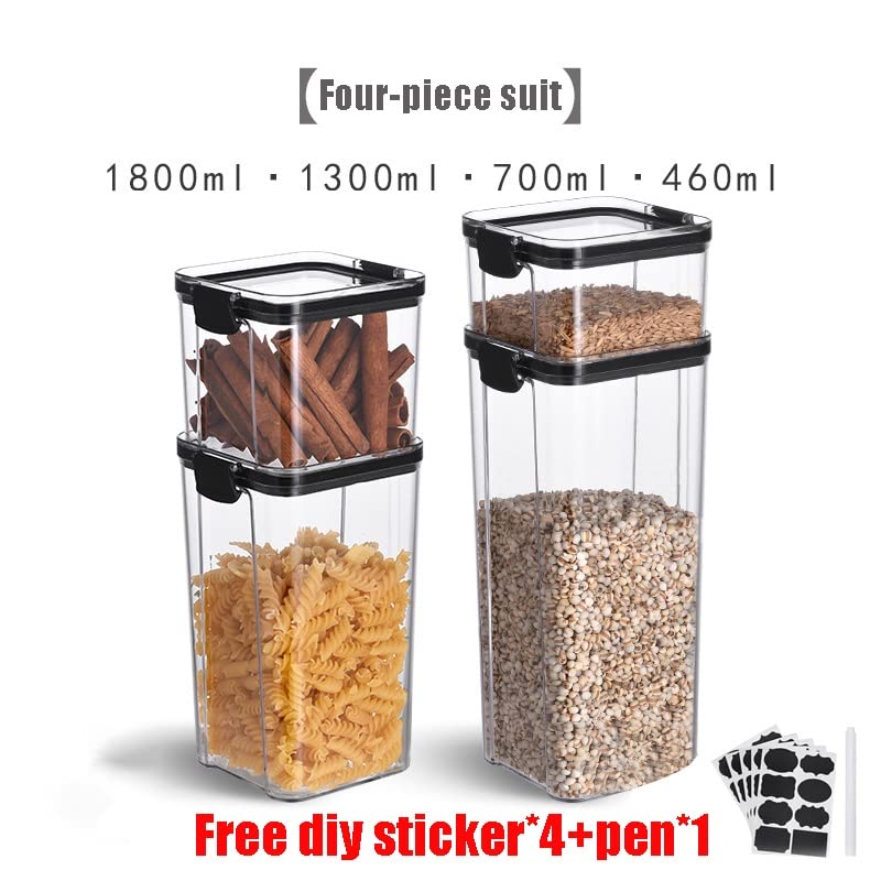 4-Piece Stackable Food Storage Container Set with Lids