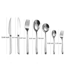 84-Piece Stainless Steel Flatware Set for 12
