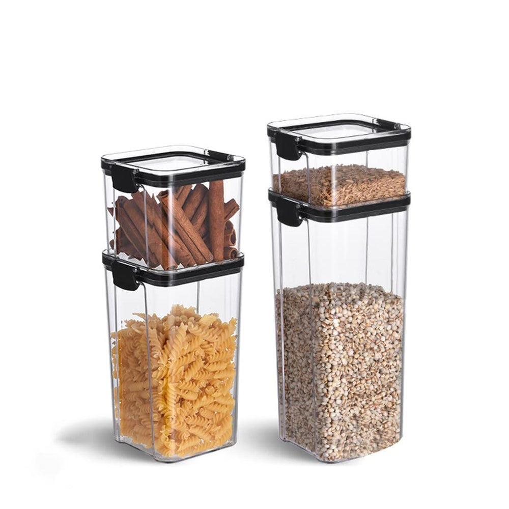 4-Piece Stackable Food Storage Container Set with Lids