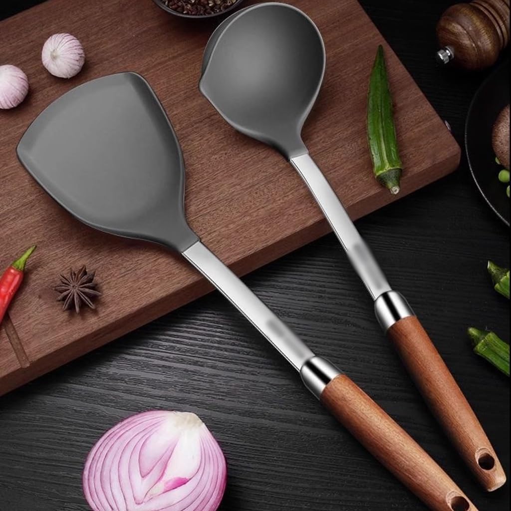 ZUIAI Kitchen Utensil Sets Non-Stick Long Shank Matter Mixture Shovel Dinnerware
