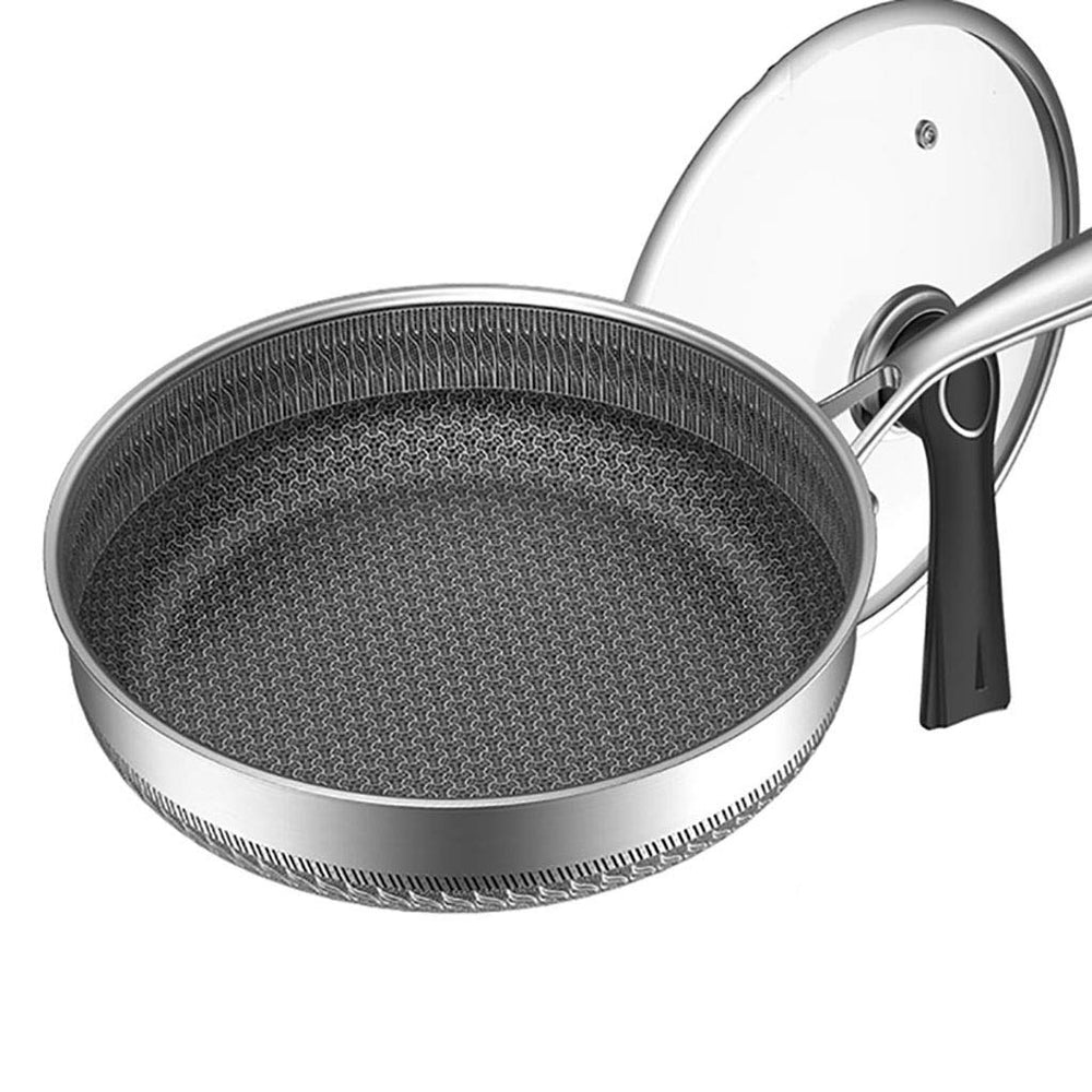 316 Stainless Steel Frying Pan with Lid