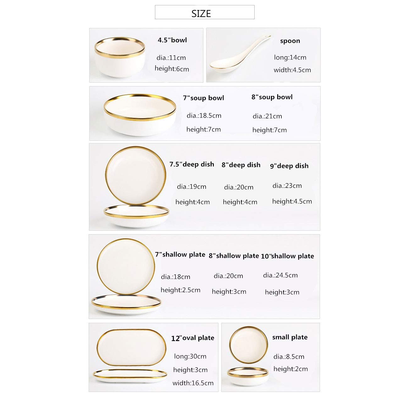 Nordic Porcelain Dinner Plate Set