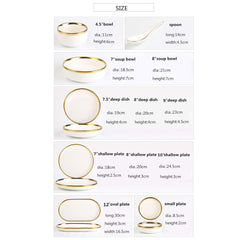 Nordic Porcelain Dinner Plate Set