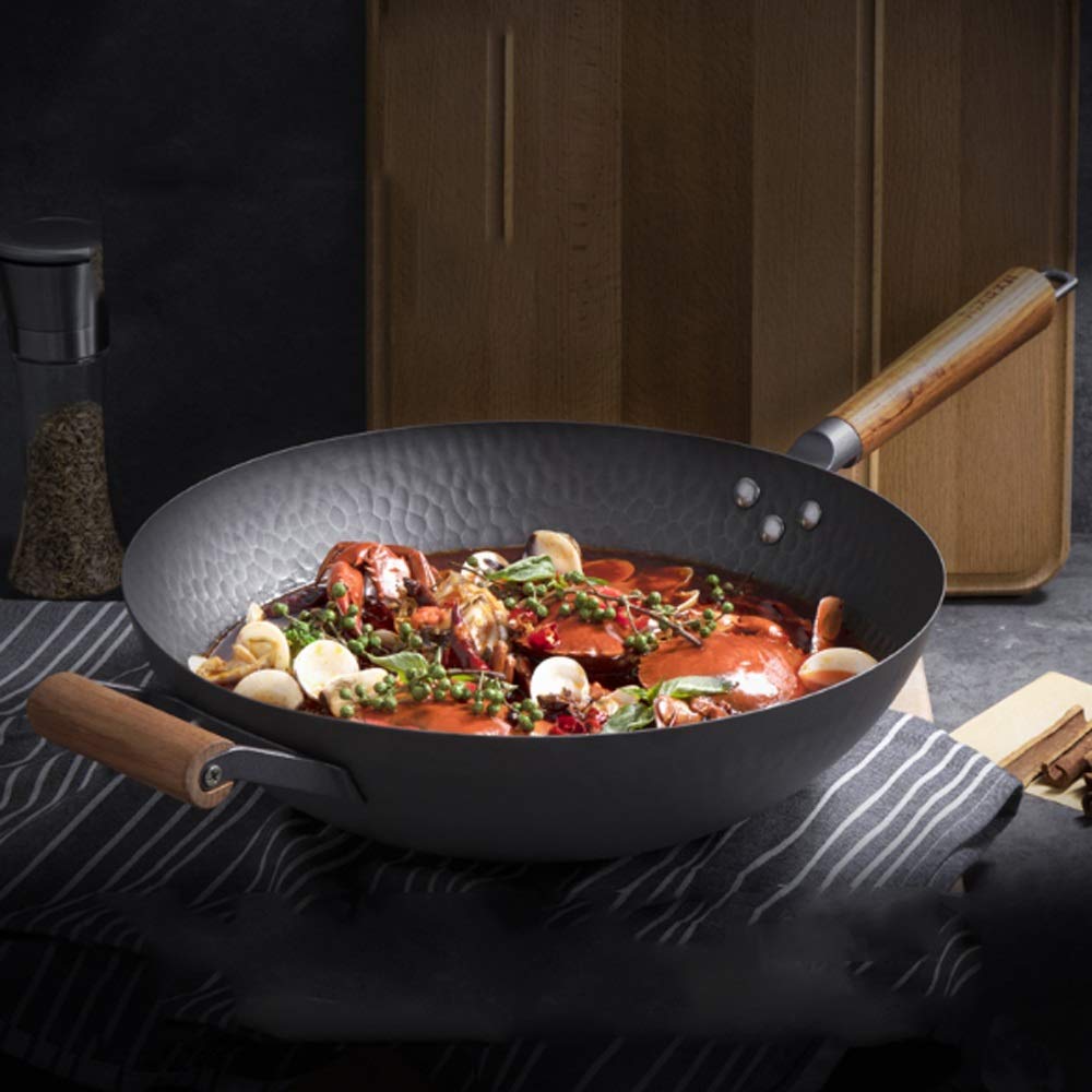 34cm Iron Wok Pan