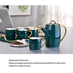 8-Piece Porcelain Coffee Cup and Saucer Set