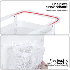 3-Tier Metal Rolling Utility Cart with Locking Wheels