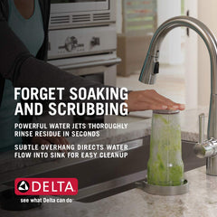 Kitchen Sink Glass Rinser for Cups and Bottles (Stainless Steel)