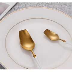 24-Piece White Stainless Steel Flatware Set for 6