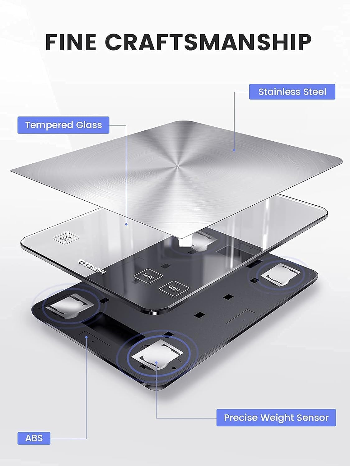 Digital Kitchen Food Scale with USB Rechargeable 10kg Capacity