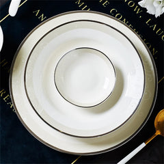 ZUIAI European Kitchenware Ceramic Tableware Set 56 Piece Tableware Dish Set