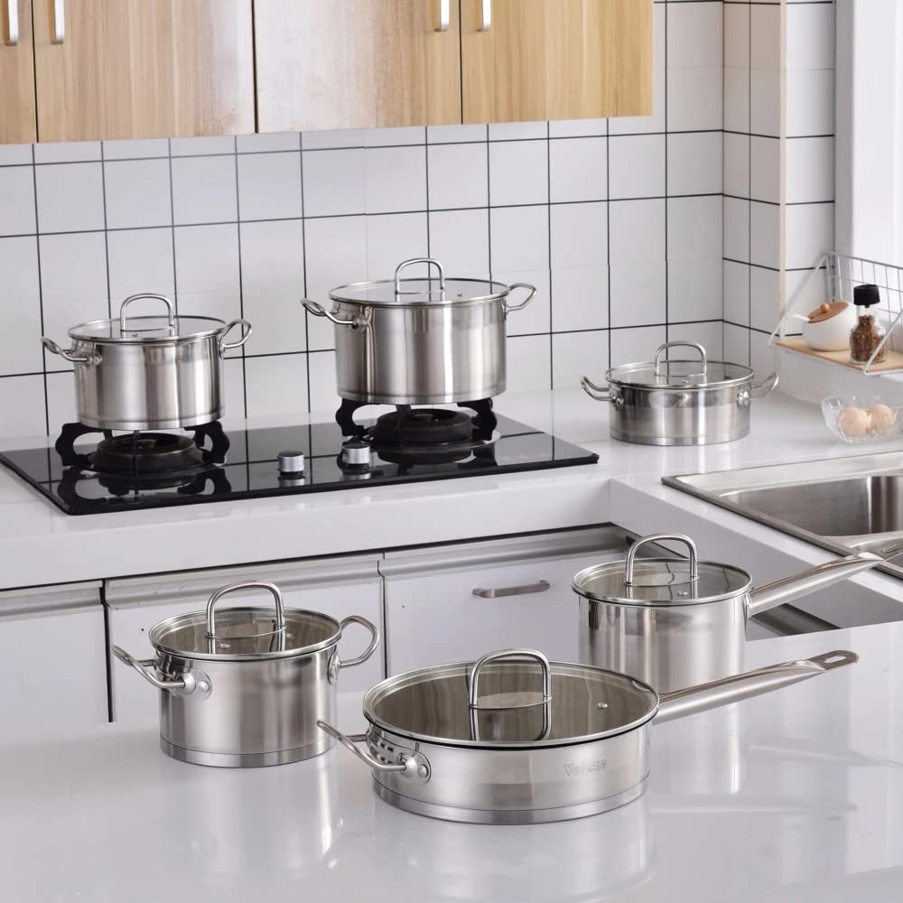 12-Piece Stainless Steel Cookware Set