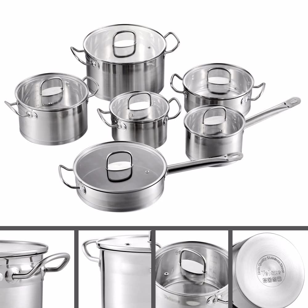 12-Piece Stainless Steel Cookware Set