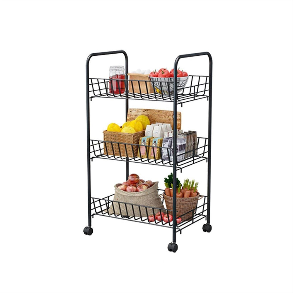Multi-Tier Rolling Storage Rack with Wheels