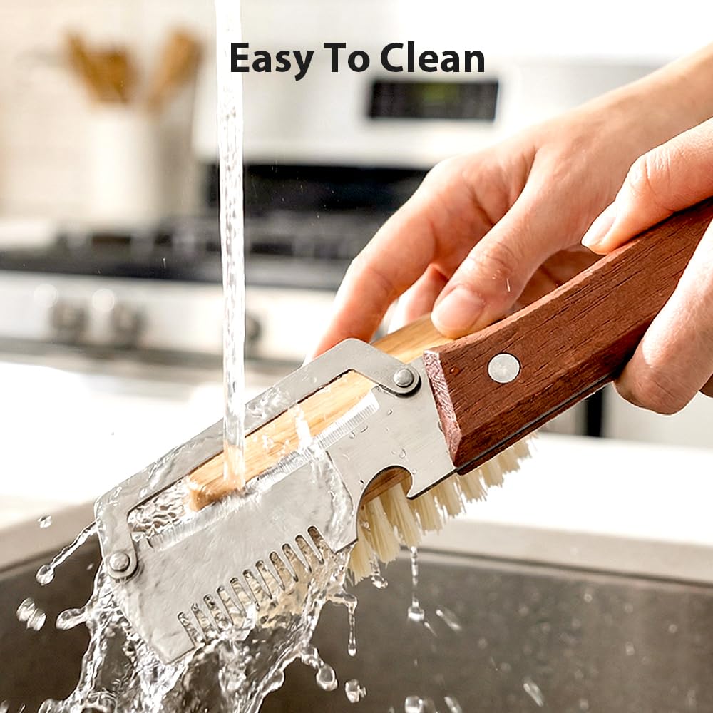 Multi-Function Vegetable Peeler with Wooden Handle