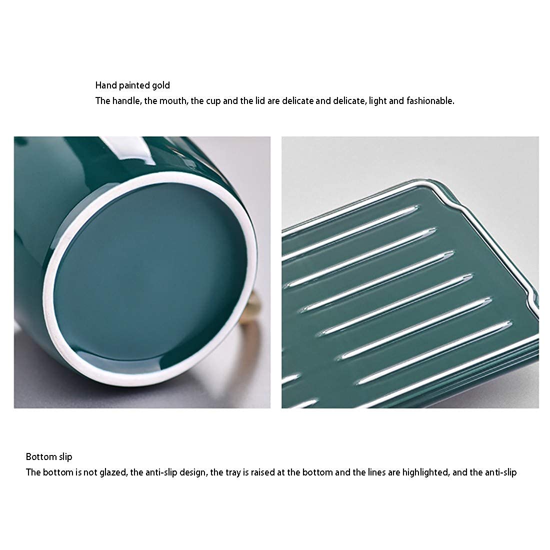 8-Piece Porcelain Coffee Cup and Saucer Set