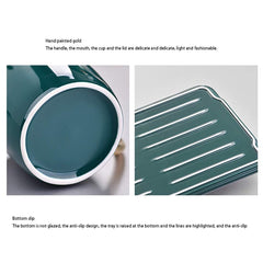 8-Piece Porcelain Coffee Cup and Saucer Set