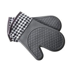 Silicone Oven Mitt Set for Baking and Cooking
