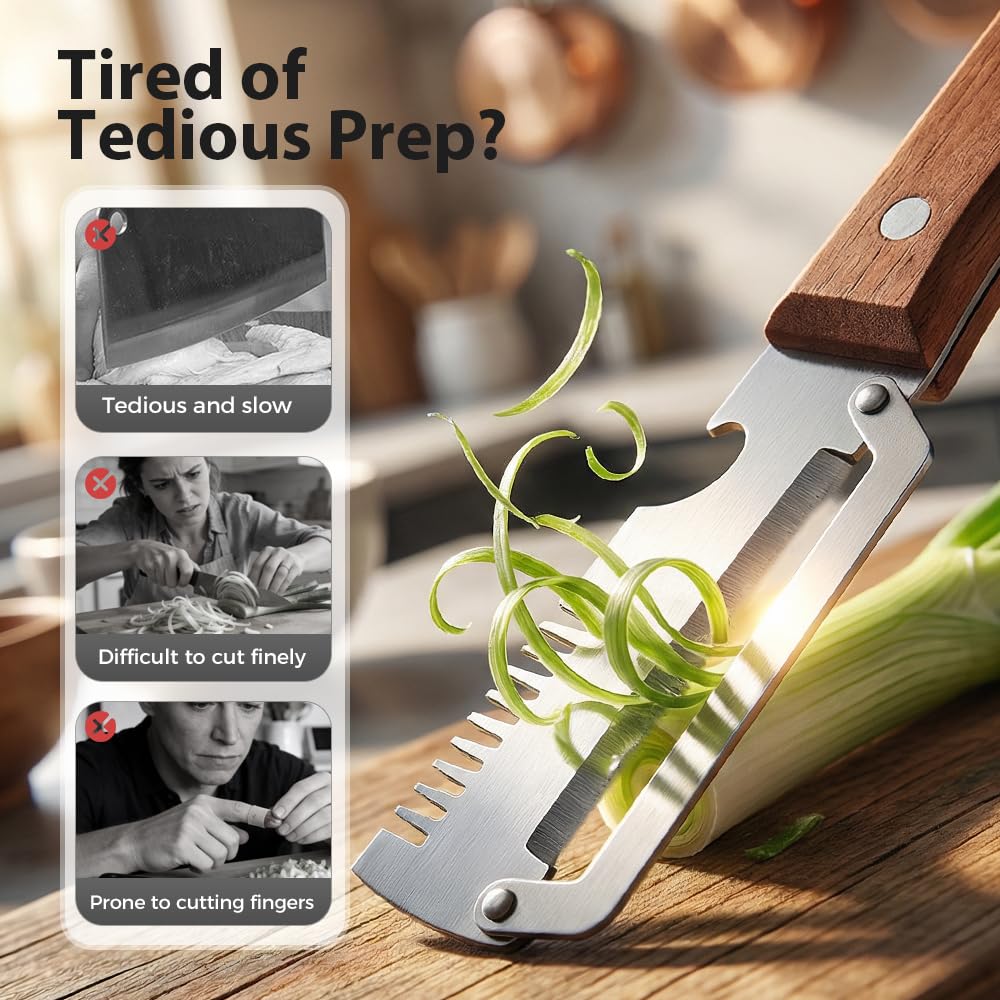 Multi-Function Vegetable Peeler with Wooden Handle
