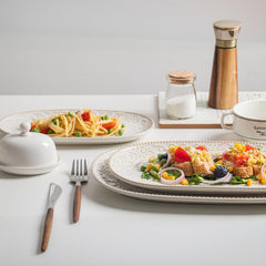 3-Piece Ceramic Oval Serving Platter Set (10/12/14 Inch)