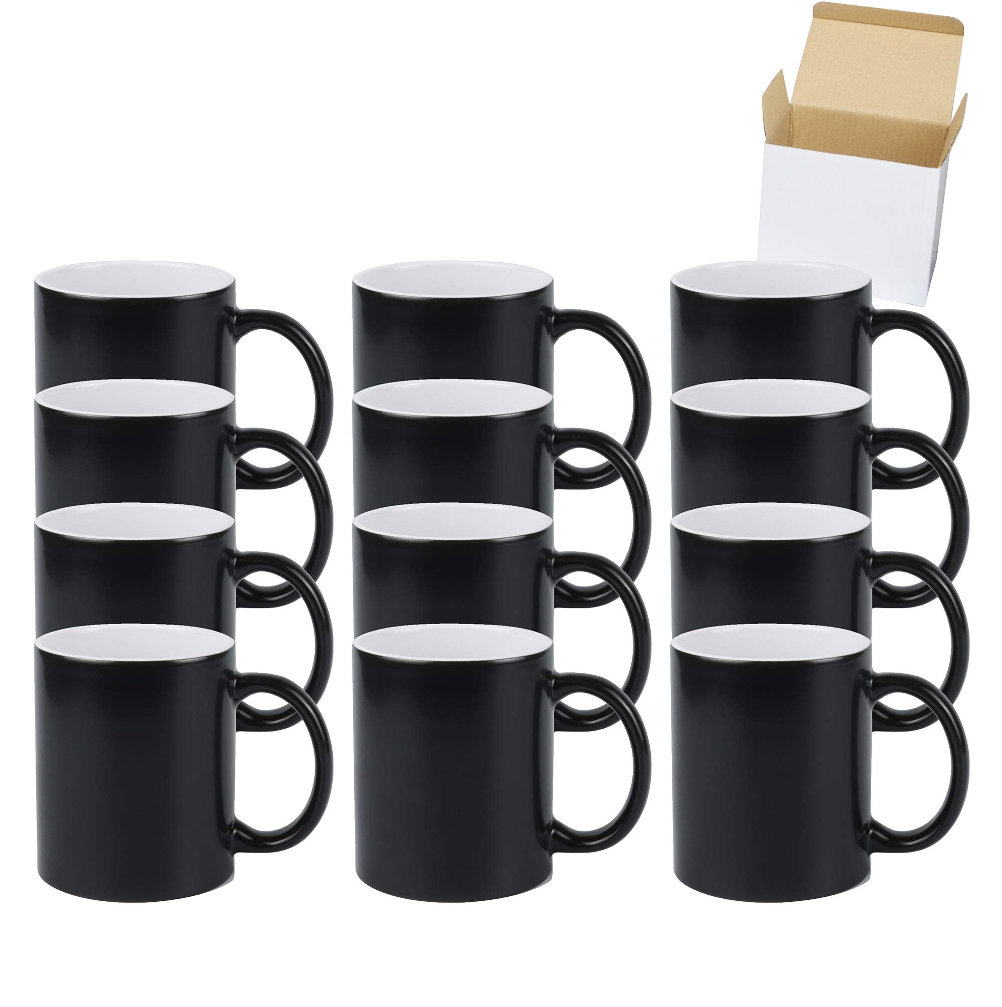 HomeVss 11oz White Ceramic Sublimation Coffee Mug