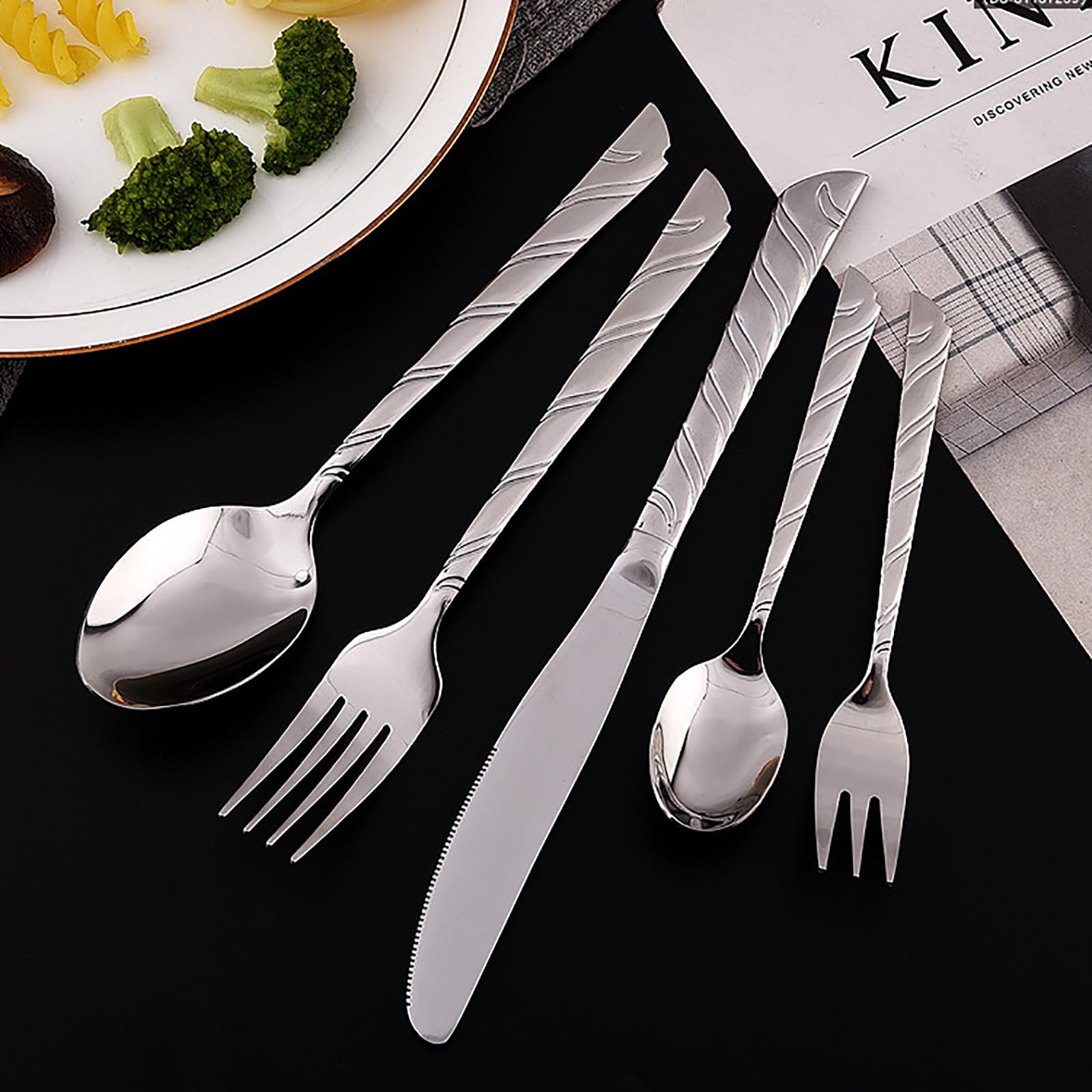 30-Piece Stainless Steel Flatware Set for 6