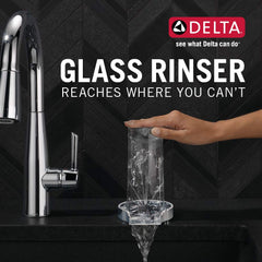 Kitchen Sink Glass Rinser for Cups and Bottles (Stainless Steel)