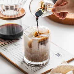 6-Piece Vintage Ribbed Glass Tumbler Set (14 oz)