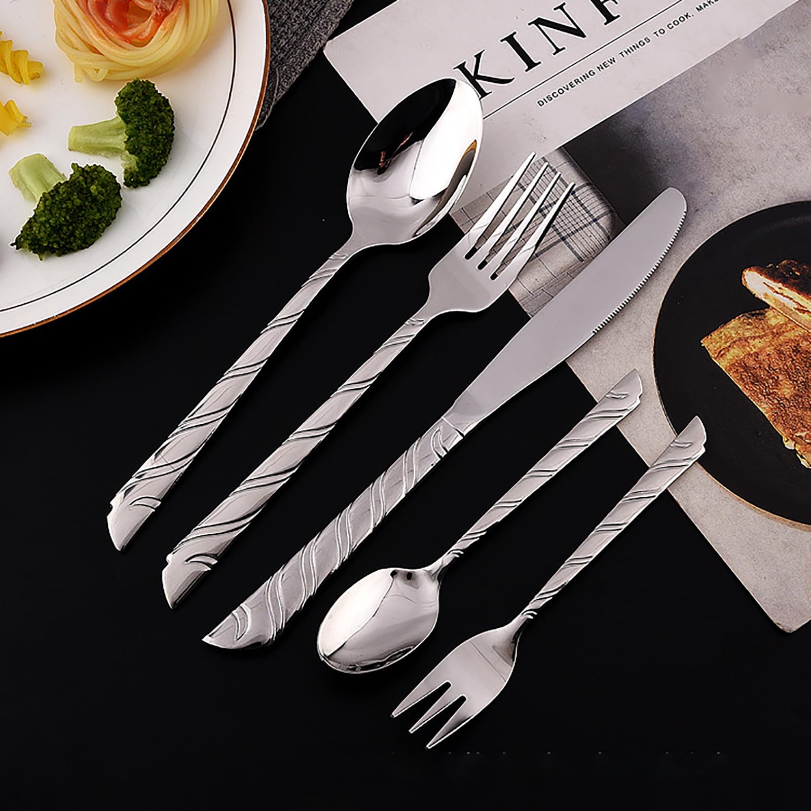 30-Piece Stainless Steel Flatware Set for 6