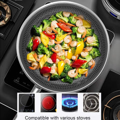 316 Stainless Steel Frying Pan with Lid