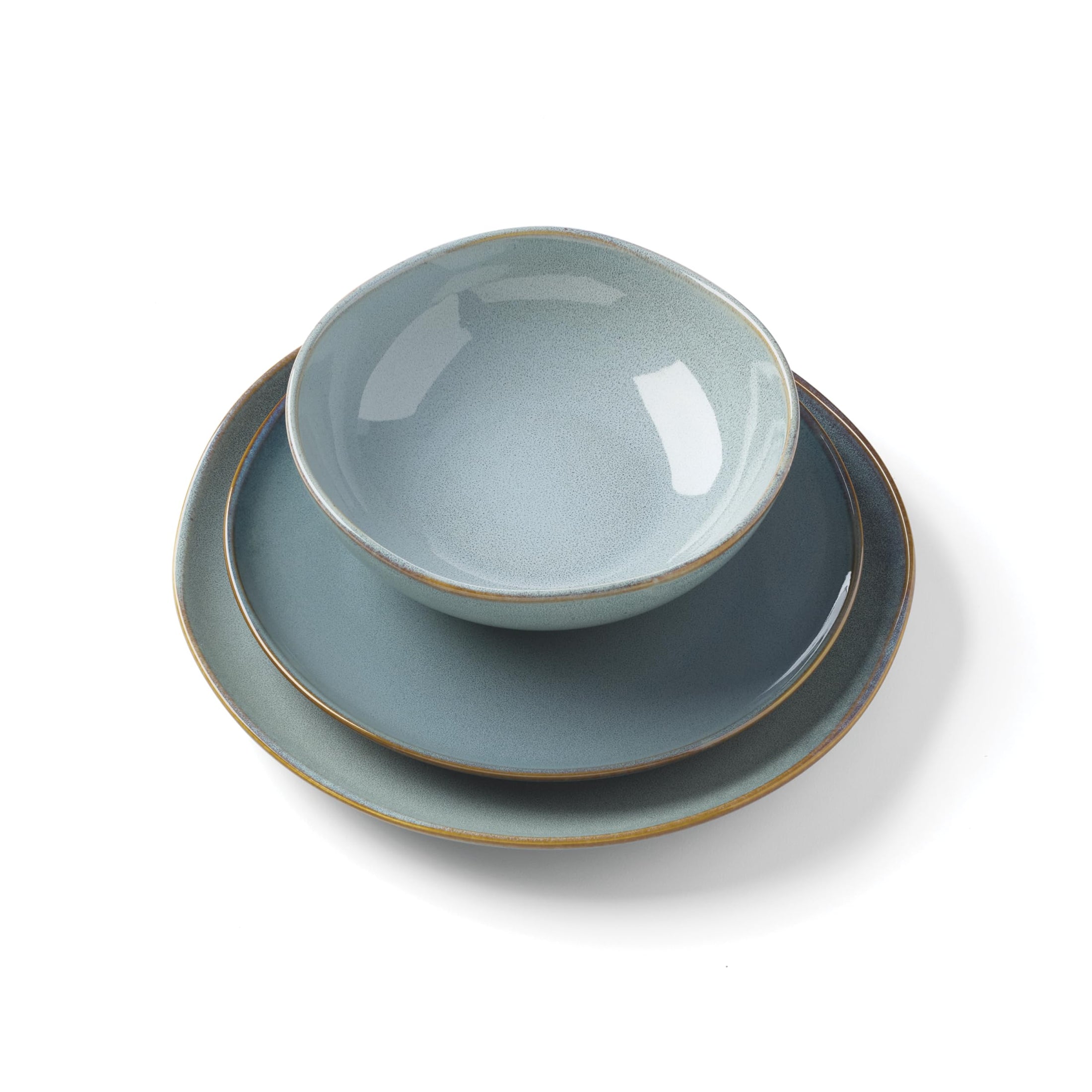 Oneida 899208 Organic Shades Oatmeal 18-Piece Dinnerware Set, Service For 6