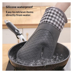 Silicone Oven Mitt Set for Baking and Cooking