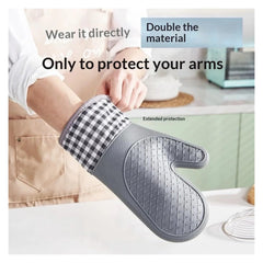 Silicone Oven Mitt Set for Baking and Cooking