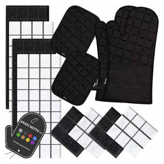 3-Piece Kitchen Oven Mitt and Pot Holder Set