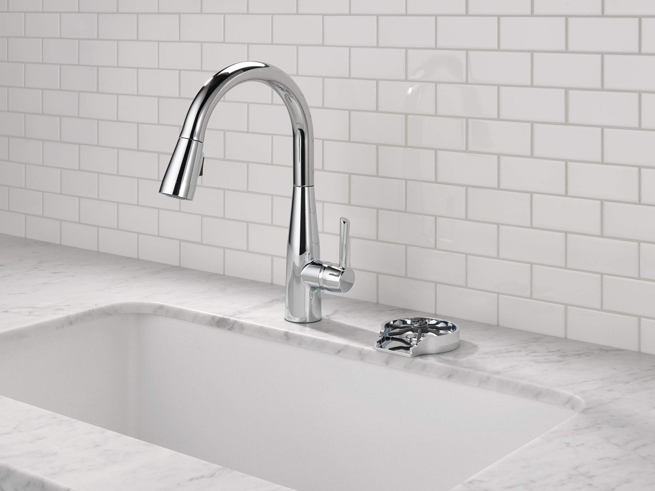 Kitchen Sink Glass Rinser for Cups and Bottles (Stainless Steel)